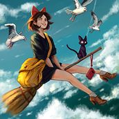 Kiki's Delivery Service FanArt . Ilustrasi tradisional proyek oleh Irmões Desenheiros - 02.17.2021