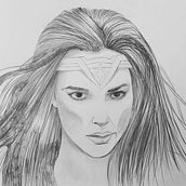 Wonder Woman Gal Gadot. Traditional illustration, and Fine Arts project by Noah - 06.19.2021