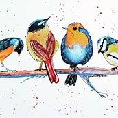 Meu projeto do curso: Técnicas expressivas de aquarela para ilustração de pássaros. Traditional illustration, Watercolor Painting, Realistic Drawing, and Naturalistic Illustration project by Sílvia Condeças - 06.19.2021