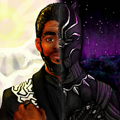 Tribute Chadwick Boseman. Traditional illustration, and Digital Illustration project by Luiza Staub - 05.03.2021