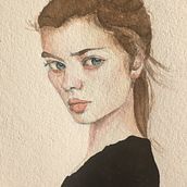 My project in Watercolor Portrait from a Photo course. Een project van Traditionele illustratie, Aquarelschilderen y  Portrettekening van Suellen Almeida - 16.06.2021