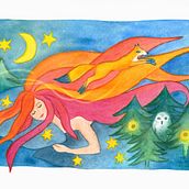 Mein Kursprojekt: Aquarelltechnik für traumhafte Illustrationen . Traditional illustration, Drawing, Watercolor Painting, and Editorial Illustration project by sofie - 06.20.2021