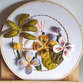 Meu projeto do curso: Introdução ao bordado 3D. Embroider, and Textile Design project by Vera Sousa - 03.03.2022