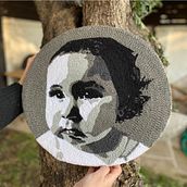 Mi Proyecto del curso:  Bordado con punch needle: pasa de la imagen al retrato. Embroider project by Pamela Díaz Cuevas - 06.27.2021