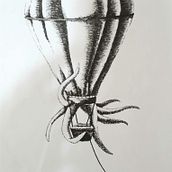  Ilustración surrealista con rotuladores: El gran escape Ein Projekt aus dem Bereich Traditionelle Illustration, Bleistiftzeichnung, Zeichnung, Realistische Zeichnung, Artistische Zeichnung und Illustration mit Tinte von Gaston Pace - 22.06.2021