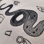 My project in Introduction to Blackwork Embroidery course. Embroider project by David Blaeser - 06.20.2021