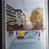 Mi Proyecto del curso: Paisajes urbanos en acuarela. Un proyecto de Pintura a la acuarela de Roger Álvarez Marín - 23.06.2021