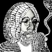 Hand-Drawn Typographic Portrait_John Lennon / IMAGINE. Un projet de T , et pographie de Sarah Lu - 21.06.2021