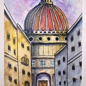 My project in Architectural Sketching with Watercolor and Ink course. Un progetto di Bozzetti, Disegno, Pittura ad acquerello, Illustrazione architettonica, Sketchbook e Illustrazione con inchiostro di Pepper Pepper - 24.06.2021