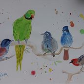 My project in Artistic Watercolor Techniques for Illustrating Birds course. Een project van Traditionele illustratie, Aquarelschilderen, Realistische tekening y Naturalistische illustratie van Muhammud Azhar Badulla - 24.06.2021