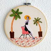 Mi Proyecto del curso: Bordado en fotografías sobre tela. Photograph, Embroider, and DIY project by Emma - 06.24.2021