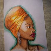 Retrato a lápiz color . Een project van Craft, Traditionele illustratie,  Artistieke tekening y Tekening met potlood van alanis12vilche - 13.05.2021