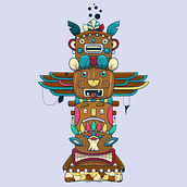 Simple totem illustration project. Traditional illustration project by Marko Pušić - 06.24.2021