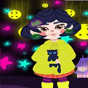 Meu projeto do curso: CuteCoraline. Traditional illustration, and Digital Illustration project by Carina Machado da Silva - 06.22.2021