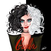 Cruella. Traditional illustration, Comic, Digital Illustration, Artistic Drawing, and Digital Painting project by Carlos Chacon - 06.25.2021