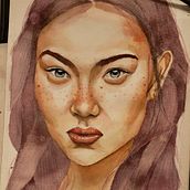 Meu projeto do curso: Retrato em aquarela a partir de uma fotografia. Traditional illustration, Watercolor Painting, and Portrait Drawing project by Gabriel Kammer - 06.23.2021