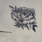 Mon projet du cours : Tatouage botanique en pointillisme. Traditional illustration, Tattoo Design, and Botanical Illustration project by Priscillia Wautelet - 05.24.2021