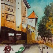 Mi Proyecto del curso: Paisajes urbanos en acuarela. Een project van  Beeldende kunst, Aquarelschilderen y  Architecturale illustratie van aserranoroldan - 25.06.2021