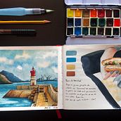 Mi Proyecto del curso: Cuaderno de viaje en acuarela. Traditional illustration, Watercolor Painting, Architectural Illustration, and Sketchbook project by Susana Higuero - 06.26.2021