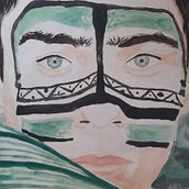 Retrato en acuarela basado en fotografía de David Lazar. Un projet de Aquarelle de heidi_heitmann_frutuoso - 26.06.2021