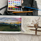 My project in Watercolor Travel Journal course. Projekt z dziedziny Trad, c, jna ilustracja, Malowanie akwarelą,  R, sunek architektoniczn i Sketchbook użytkownika alecseiceva - 27.06.2021