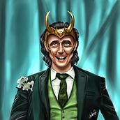 Loki. Traditional illustration, Character Design, Comic, and Digital Illustration project by Carlos Chacon - 06.26.2021