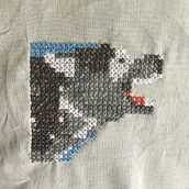 Mi Proyecto del curso: Introducción al punto de cruz contemporáneo. Embroider, DIY, Upc, and cling project by Veronika Black - 06.24.2021