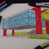 Mon projet du cours : Illustration architecturale : concevez un lieu avec une touche humaine. Design, Architecture, L, scape Architecture, and Architectural Illustration project by e_sonnois - 06.28.2021