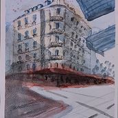 My project in Architectural Sketching with Watercolor and Ink course. Sketching, Drawing, Watercolor Painting, Architectural Illustration, Sketchbook & Ink Illustration project by Tharoon B - 06.28.2021