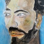 My project in Artistic Portrait with Watercolors course. Un proyecto de Bellas Artes, Pintura, Pintura a la acuarela y Dibujo de Retrato de Michèle Voyer - 29.06.2021