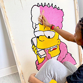 Bart Simpson x Cameron Rug - Punch Needle. Projekt z dziedziny  Haft użytkownika Rugs 'n' Harmony - 28.03.2021