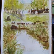 Mi Proyecto del curso: Paisajes naturales en acuarela. Fine Arts, Painting, and Watercolor Painting project by Teresa - 06.29.2021