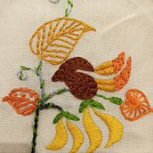Folhas. Embroider project by Giovana Kaila - 06.30.2021
