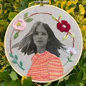My project in Photo Embroidery on Fabric course. Embroider project by Marguerite Menu - 06.30.2021