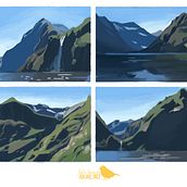 New Zealand I Thumbnail . % Julia Fernández tarafından hazırlanan Geleneksel illüstras, Ve on projesi - 07.01.2021