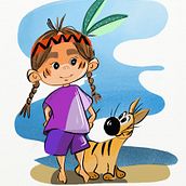 My project in Illustration and Character Design for Children’s Stories course -Tuca Orelhas Grandes and I'm a Scratched dog. Traditional illustration, Character Design, Children's Illustration, and Narrative project by Ana Almeida - 07.01.2021