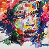 My project in Artistic Portrait with Watercolors course. Fine Arts, Painting, Watercolor Painting, and Portrait Drawing project by Emine - 07.01.2021