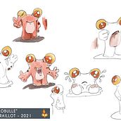 Fiche perso Globulle. Traditional illustration, Character Design, Children's Illustration, and Narrative project by Frederic Raillot - 07.02.2021