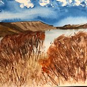 My project in Natural Landscapes in Watercolor course. Fine Arts, Painting, and Watercolor Painting project by Susan Singer - 07.02.2021
