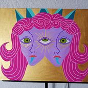 Third Eye. Acr, lic Painting, and Concept Art project by Doris Ramirez - 07.02.2021