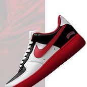 Air Force 1 - Chicago Bulls - Nike. Design, Traditional illustration, and Advertising project by Gonza Lopez Cordova - 06.30.2021