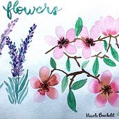 Flores. Watercolor Painting project by Nicole Bachelet - 07.02.2021