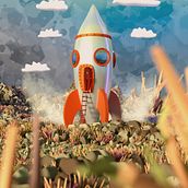 Rocket on the strange planet Ein Projekt aus dem Bereich 3D und Traditionelle Illustration von Jakub Kukuryk - 03.07.2021
