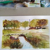 Il mio progetto del corso: Paesaggi naturali ad acquerello. Fine Arts, Painting, and Watercolor Painting project by annam_nigr_5 - 07.03.2021