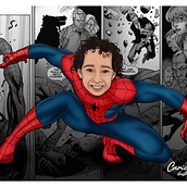Ilustração Eu sou o Homem Aranha. Traditional illustration project by Carlos Robaert - 06.30.2021