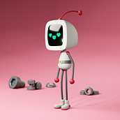 Robot. Projekt z dziedziny  Motion graphics, Projektowanie postaci, Projektowanie produktowe i  Modelowanie 3D użytkownika Daniel Quintero - 02.07.2021