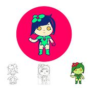 My project in Design of Kawaii-Style Characters course. Un progetto di Design, Illustrazione tradizionale, Character design, Illustrazione vettoriale e Manga di Deski Wijanarko - 04.07.2021