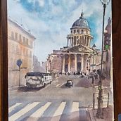 My project in Architectural Sketching with Watercolor and Ink course. Sketching, Drawing, Watercolor Painting, Architectural Illustration, Sketchbook, Ink Illustration, and Traditional illustration project by Ramya - 07.04.2021