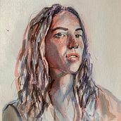 My project in Artistic Portrait with Watercolors course. Un proyecto de Bellas Artes, Pintura, Pintura a la acuarela y Dibujo de Retrato de pheiselart - 04.07.2021
