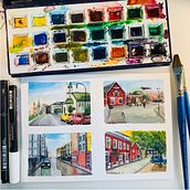Mi Proyecto del curso: Paisajes urbanos en acuarela. Fine Arts, Watercolor Painting, and Architectural Illustration project by Maribel González Sigurjóns - 06.30.2021